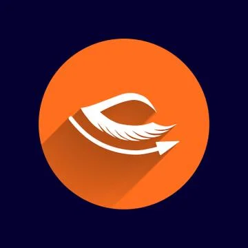 Vector eye with lashes long eyelashes icon Stock Illustration