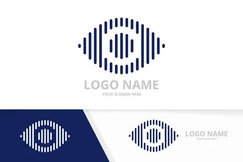 Vector eye logo. Unique vision logotype design template. Stock Illustration