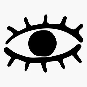 Vector eye symbol hand drawn Stock Illustration