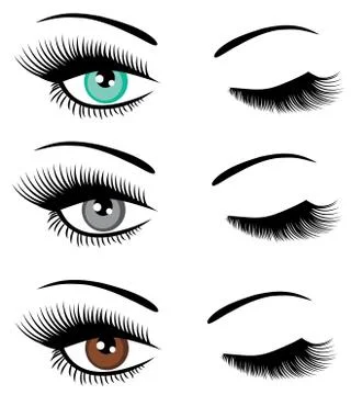 Vector eye winking Illustrazione stock