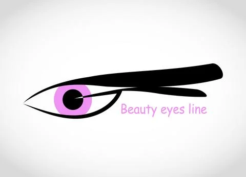 Vector Eyelash extension logo in a modern style Stock Illustration