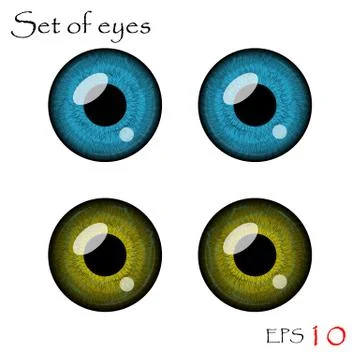 Vector eyes collection Stock Illustration
