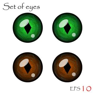Vector eyes collection Stock Illustration