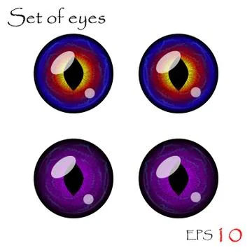 Vector eyes collection Stock Illustration