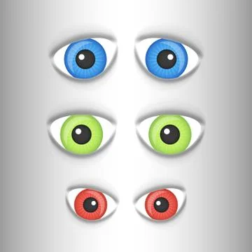 Vector eyes set Stock Illustration
