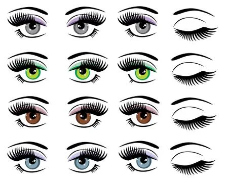 Vector Eyes Set Stock Illustration