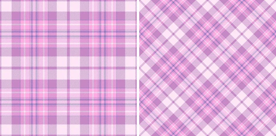 Vector fabric check of seamless textile texture with a tartan pattern backg.. Stock Illustration