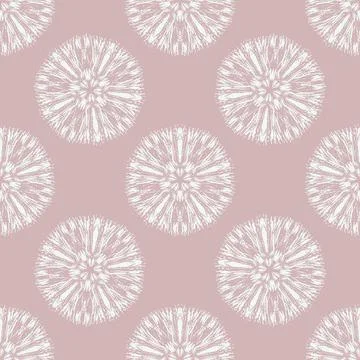 Vector fabric circles abstract seamless pattern background with hand drawn Illustrazione stock
