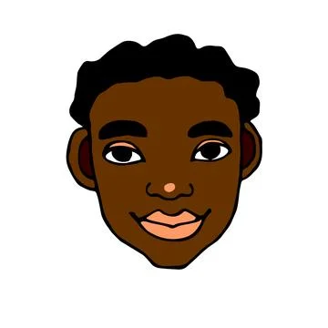 Vector face people. Hand drawn color clipart, illustration. The head of a man Stock-Illustration