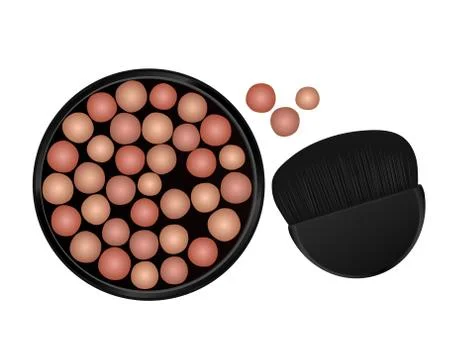 Vector, face powder Stock Illustration