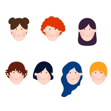 Vector face set for your ideas 스톡 일러스트