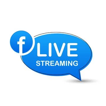 Vector facebook live icon design Stock Illustration