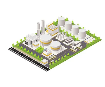 Vector of factory building concept isolated on white background Stock Illustration