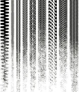 Vector fading tyre tracks Illustrazione stock