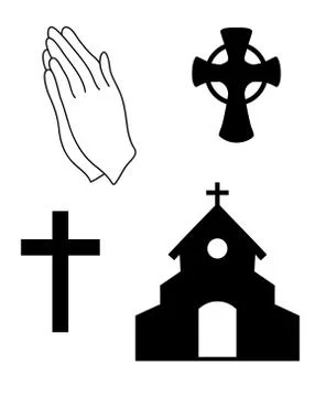 Vector faith icons Stock Illustration