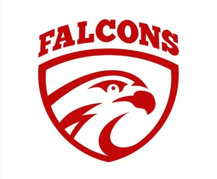 Vector falcon or hawk head sport logo mascot design. American wild eagle abst Stock Illustration