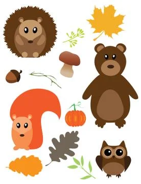Vector Fall Animals イラスト素材
