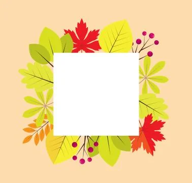 Vector fall frame Illustrazione stock