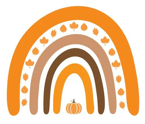 Vector Fall Rainbow Stock Illustration