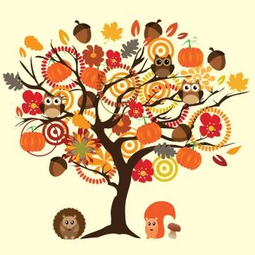 Vector Fall Tree Stock Illustration