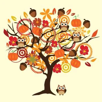Vector Fall Tree Stock Illustration