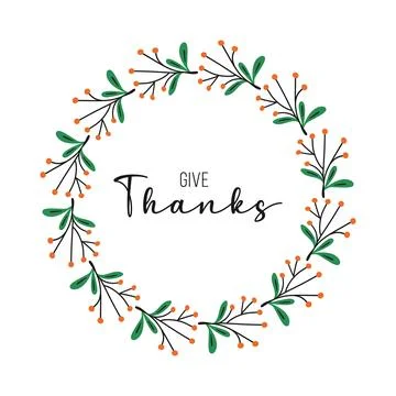 Vector fall wreath with plant branches Stock Illustration