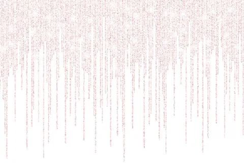 Vector falling in lines gold glitter confetti dots Stock Illustration