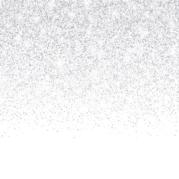 Vector falling in lines silver glitter confetti dots Stock Illustration