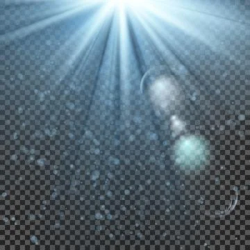 Vector falling snow effect isolated on transparent background with blurred Stock Illustration