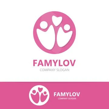 Vector family logo design template Stock Illustration