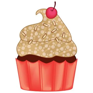 Vector of Fancy Chocolate Cupcake イラスト素材