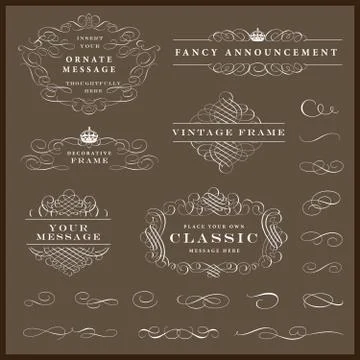 Vector fancy ornament set Stock Illustration