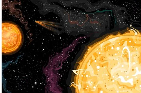 Vector Fantasy Space Card Illustrazione stock
