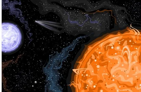 Vector Fantasy Space Card Stock Illustration