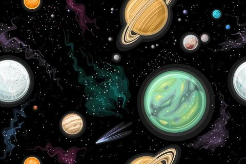 Vector Fantasy Space Card 스톡 일러스트