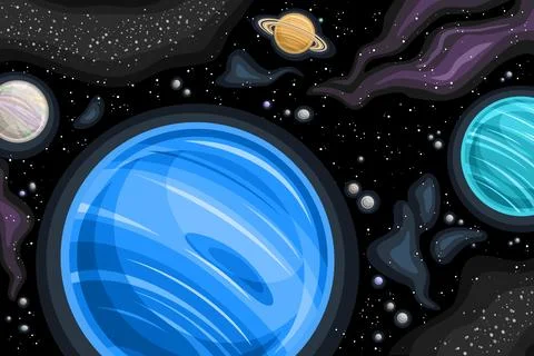 Vector Fantasy Space Chart Stock Illustration