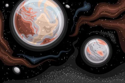 Vector Fantasy Space Chart Stock Illustration