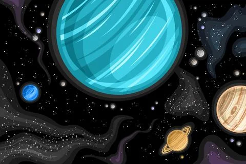 Vector Fantasy Space Chart Stock Illustration