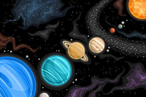 Vector Fantasy Space Chart Stock Illustration