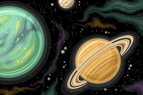 Vector Fantasy Space Chart Stock Illustration
