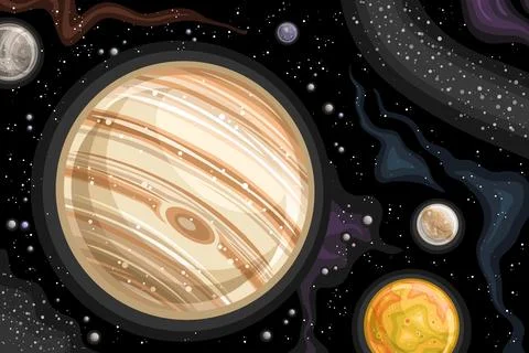 Vector Fantasy Space Chart Stock Illustration