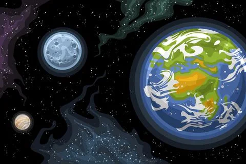 Vector Fantasy Space Chart Stock Illustration