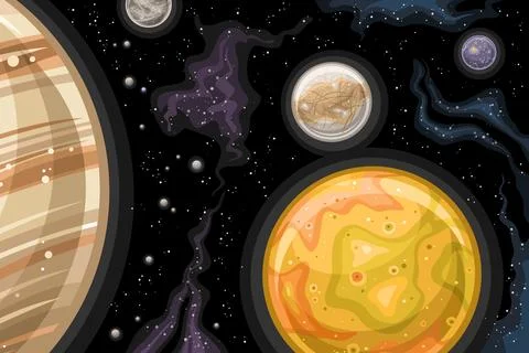 Vector Fantasy Space Chart Stock Illustration