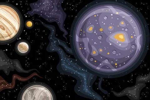 Vector Fantasy Space Chart Stock Illustration