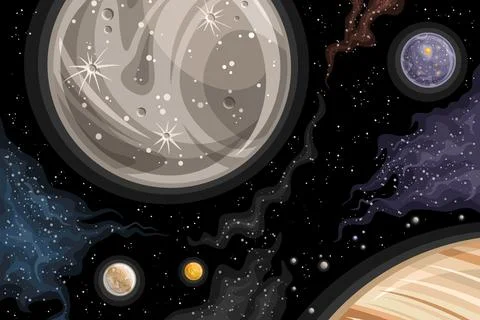 Vector Fantasy Space Chart Stock Illustration