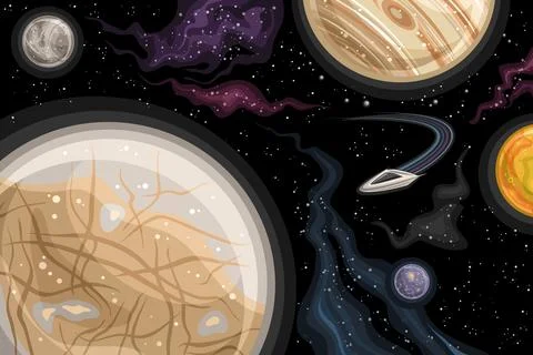 Vector Fantasy Space Chart Stock Illustration