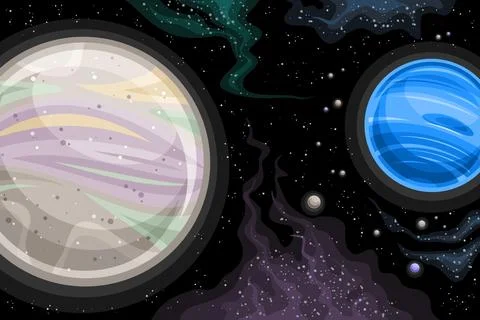 Vector Fantasy Space Chart Stock Illustration