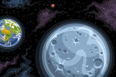 Vector Fantasy Space Chart Stock Illustration