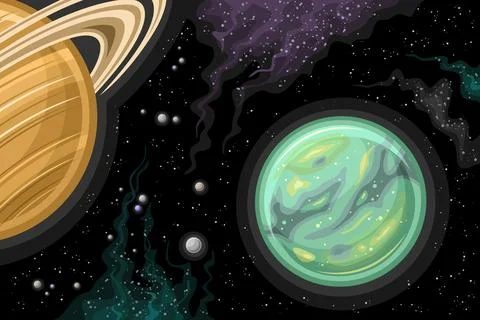 Vector Fantasy Space Chart Stock Illustration