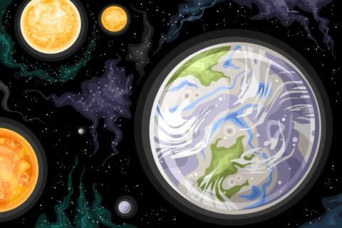 Vector Fantasy Space Chart Stock Illustration